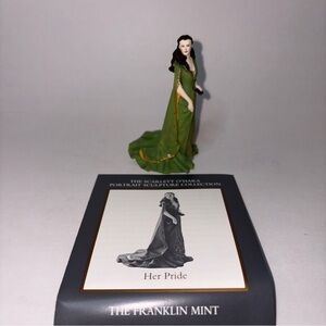 Franklin Mint Gone With The Wind Scarlett O’Hara Figure Her Pride Green Dress